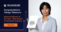 Takayo Takamuro, Managing Director at Telehouse Europe, who has been named European CEO’s Business Woman of the Year – Data Centre & Colocation Industry